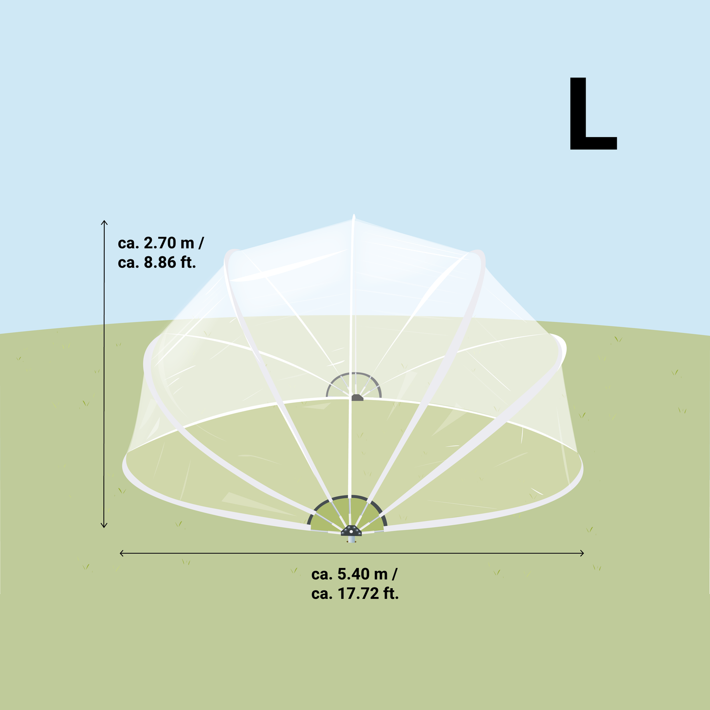 SunnyTent Zwembadtent Rond maat L ø5.40m