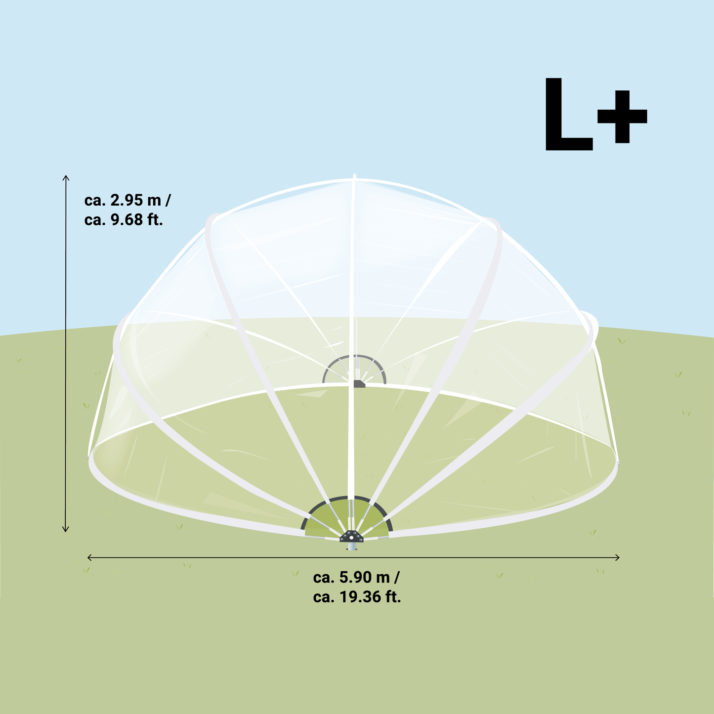 SunnyTent Zwembadtent Rond maat L+ ø5.90m
