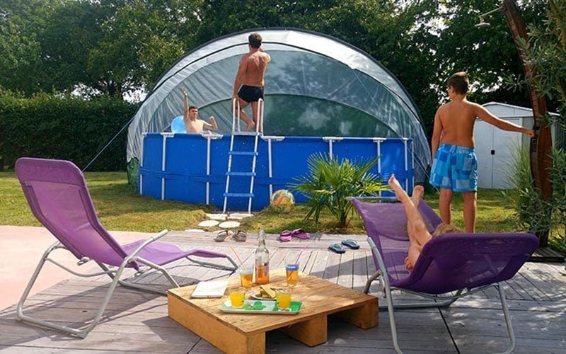 SunnyTent Heating your swimming pool, all possibilities in a row