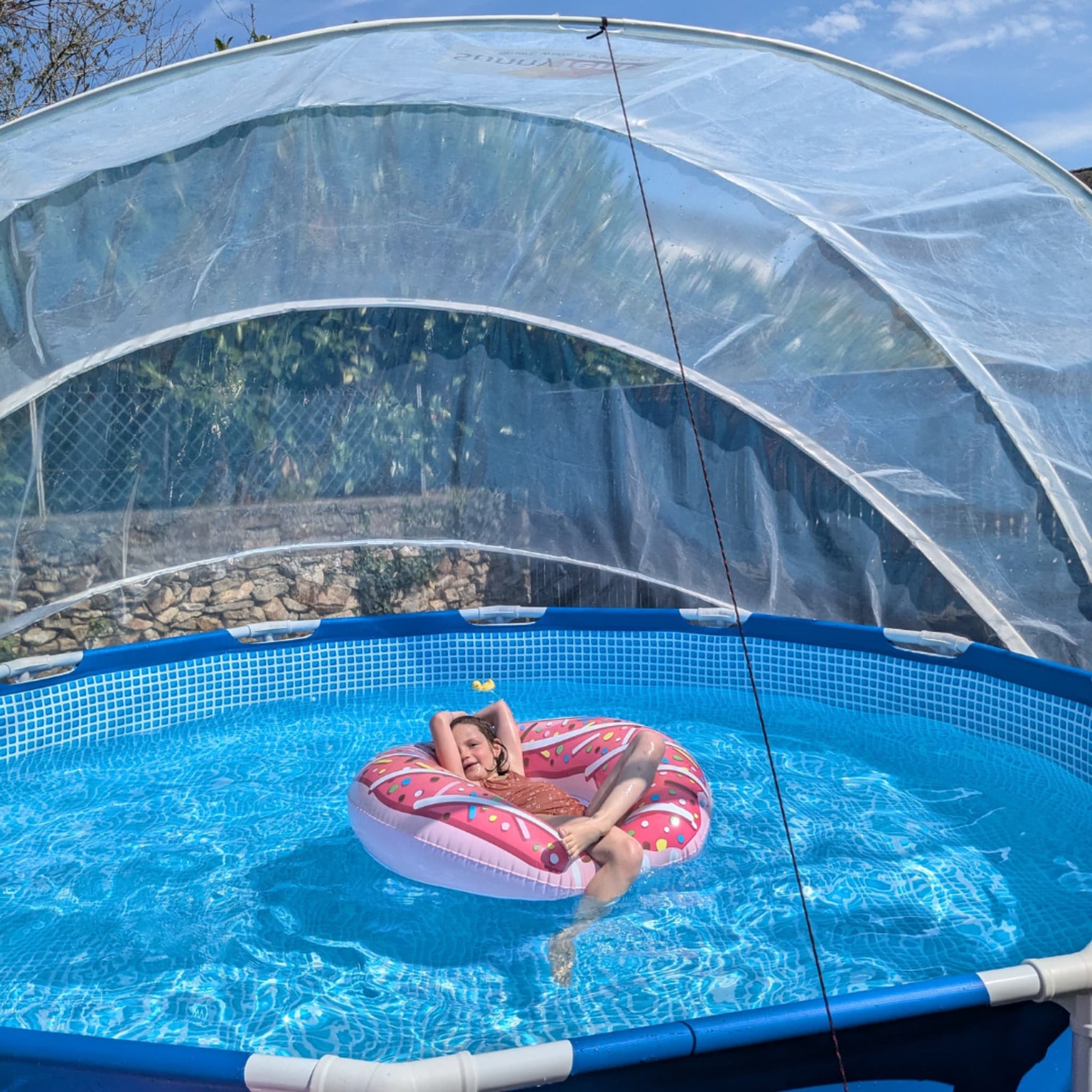 pool zelt amazon SunnyTent Poolüberdachung Rund Größe M ø4.40m