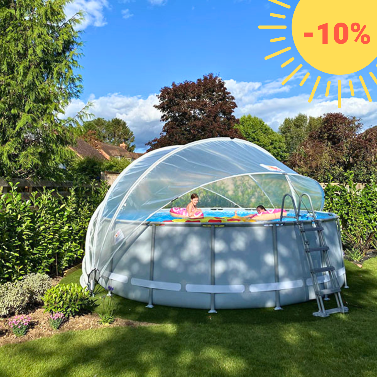 SunnyTent L - on a grassy area.