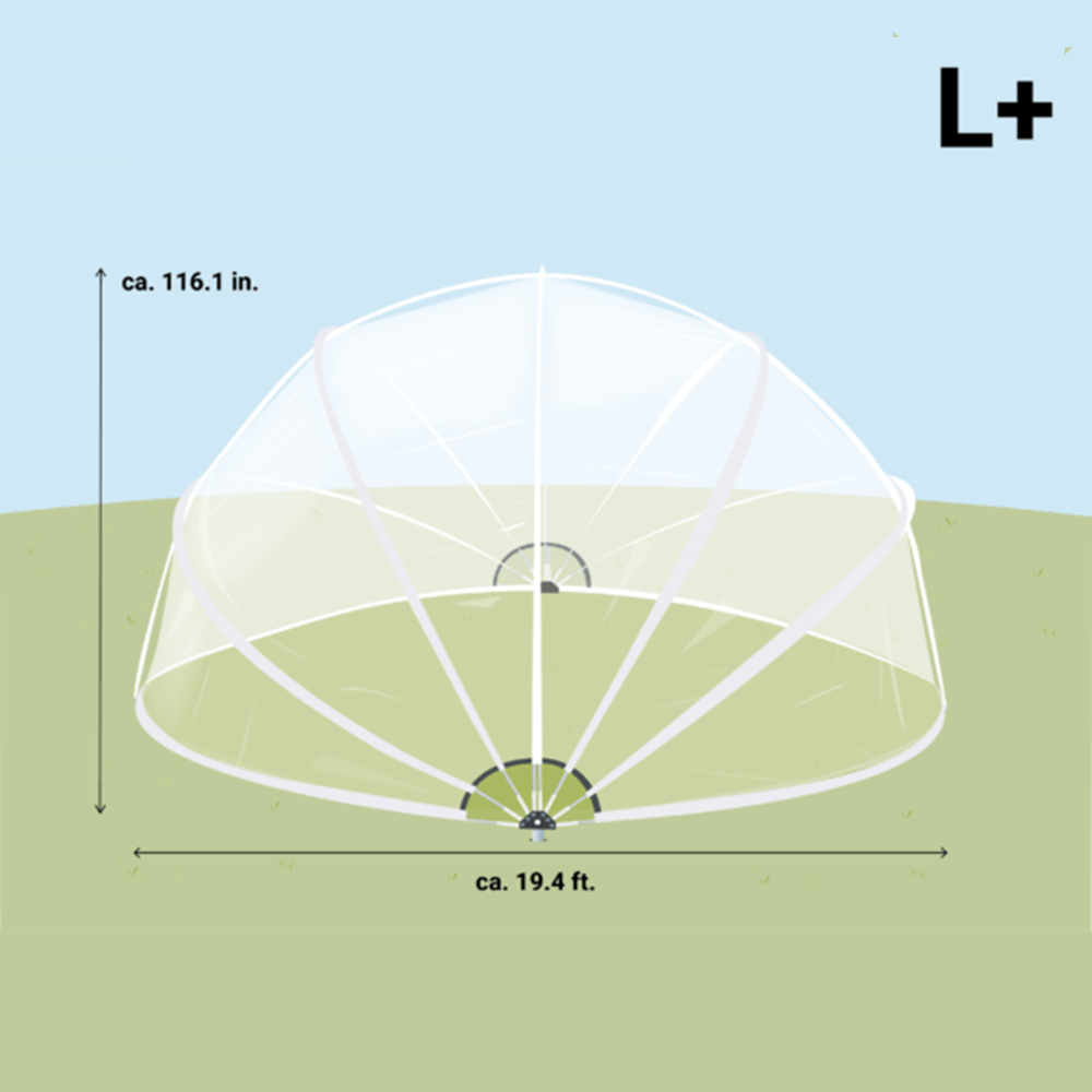 SunnyTent pool dome size Large Plus