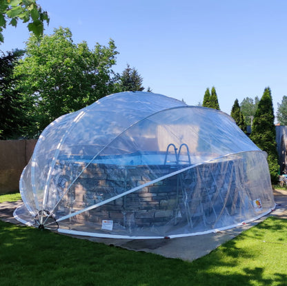 sunny tent xl gebraucht SunnyTent Poolüberdachung Oval Größe L 7.50×5.40m