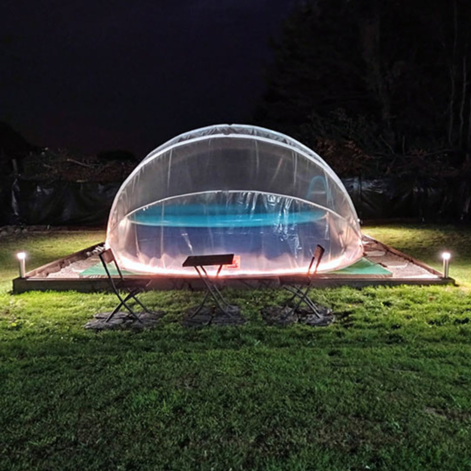 dome zelt kaufen SunnyTent Round Pool Dome Cover (Size M – ø 14.4 ft.)