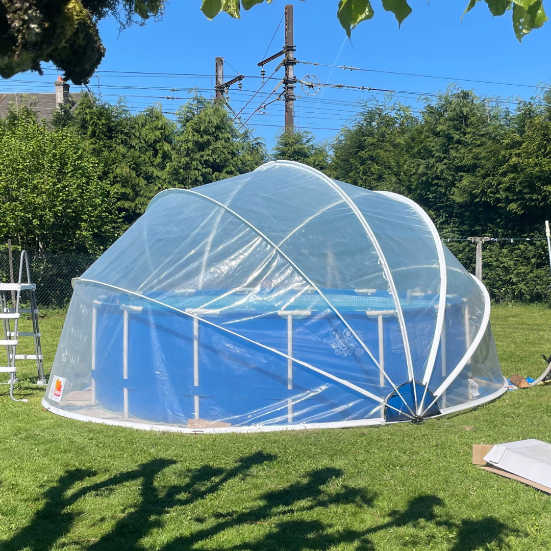 SunnyTent Poolüberdachung Rund Größe L ø5.40m