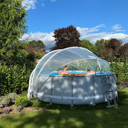 grosse tente SunnyTent Poolüberdachung Rund Größe L+ ø5.90m