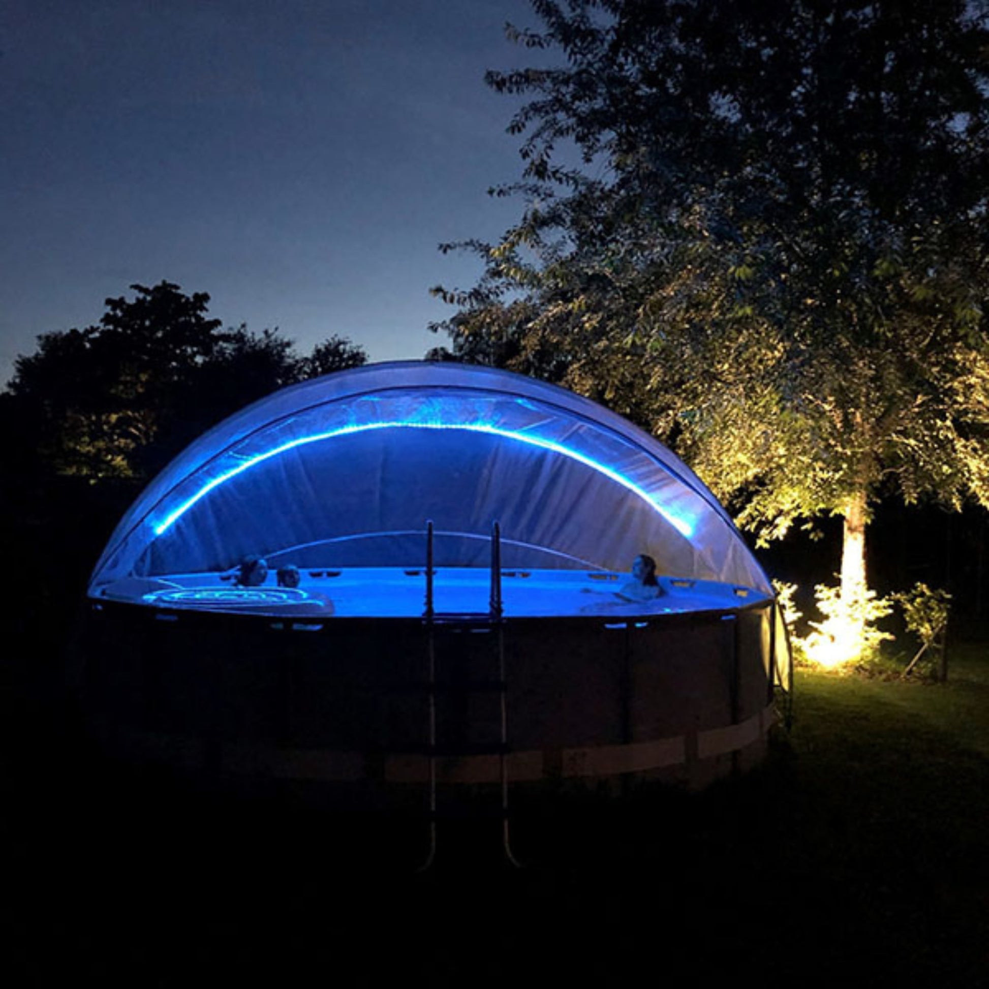 ronde tent SunnyTent Round Pool Dome Cover (Size L+ – ø 19.4 ft.)